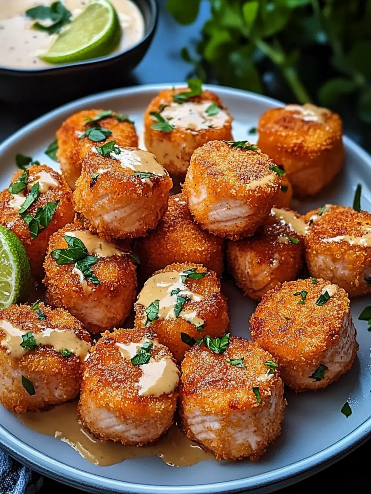 Crispy Bang Bang Salmon Bites
