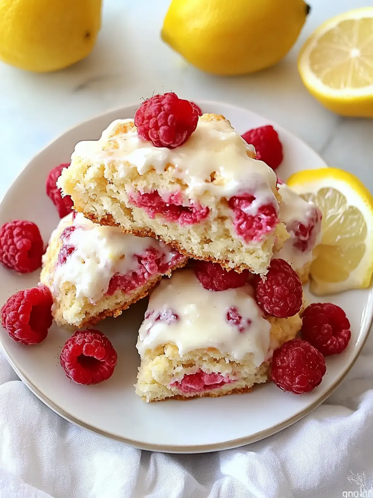 Lemon Raspberry Scones {Easy Recipe!}