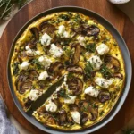 Mixed Mushroom Frittata With Goat Cheese & Herbs