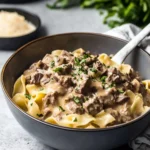 Slow Cooker Beef Stroganoff