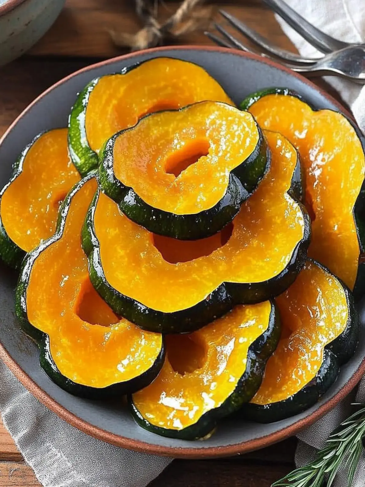 Candied Acorn Squash Slices