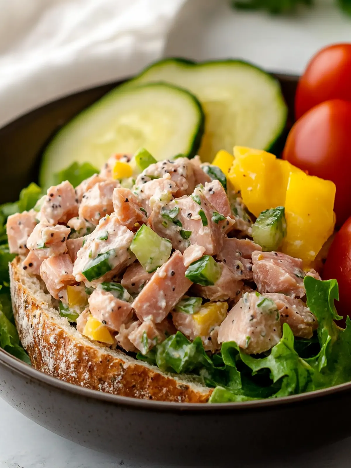 Protein Tuna Salad Delight with Creamy Cottage Cheese 4 Protein Tuna Salad