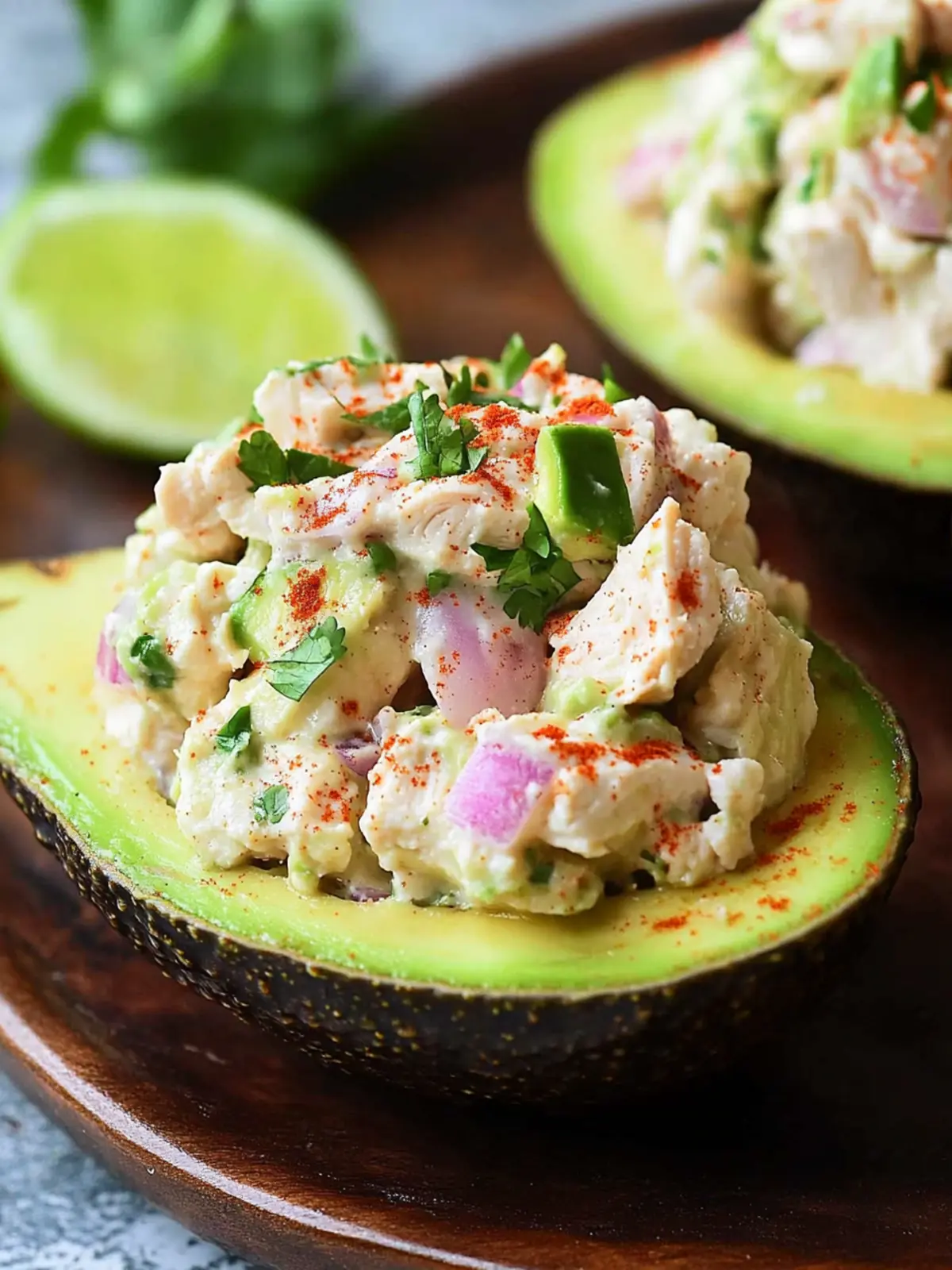 Chicken Salad Stuffed Avocado