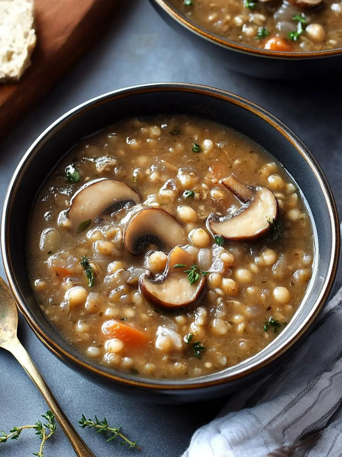 Deb’s Mushroom & Barley Soup