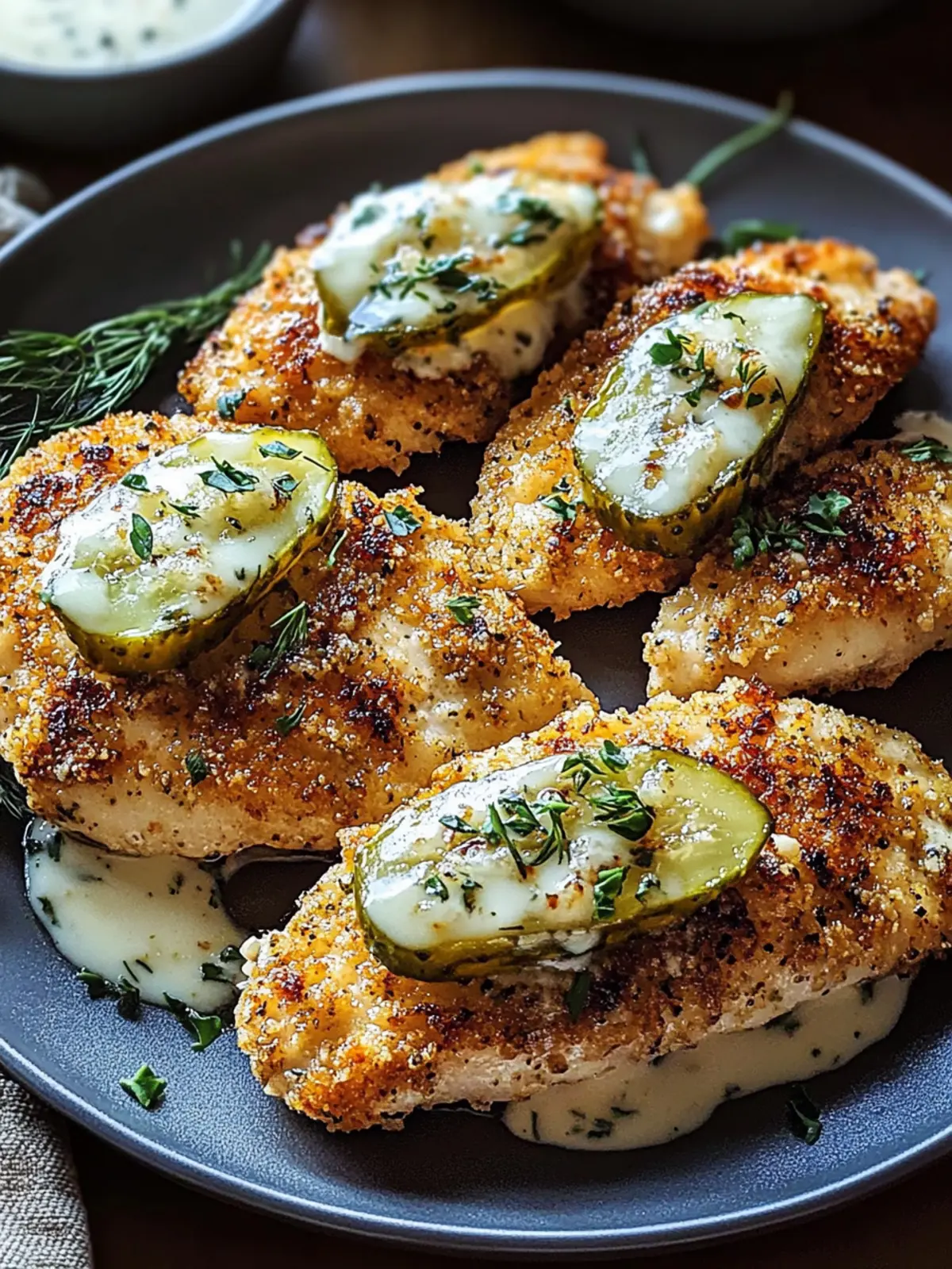 Crispy Dill Pickle Parmesan Chicken