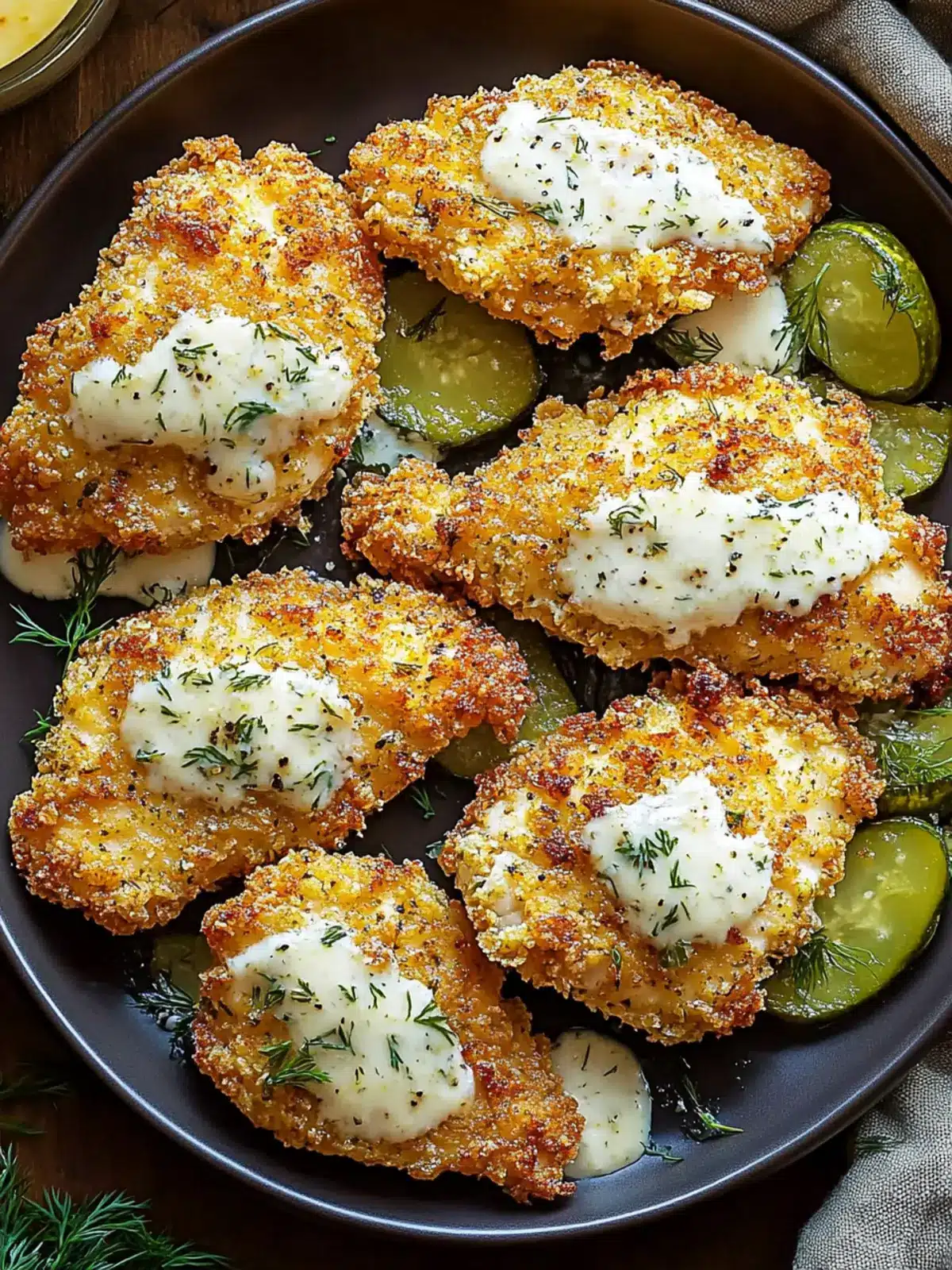 Crispy Dill Pickle Parmesan Chicken