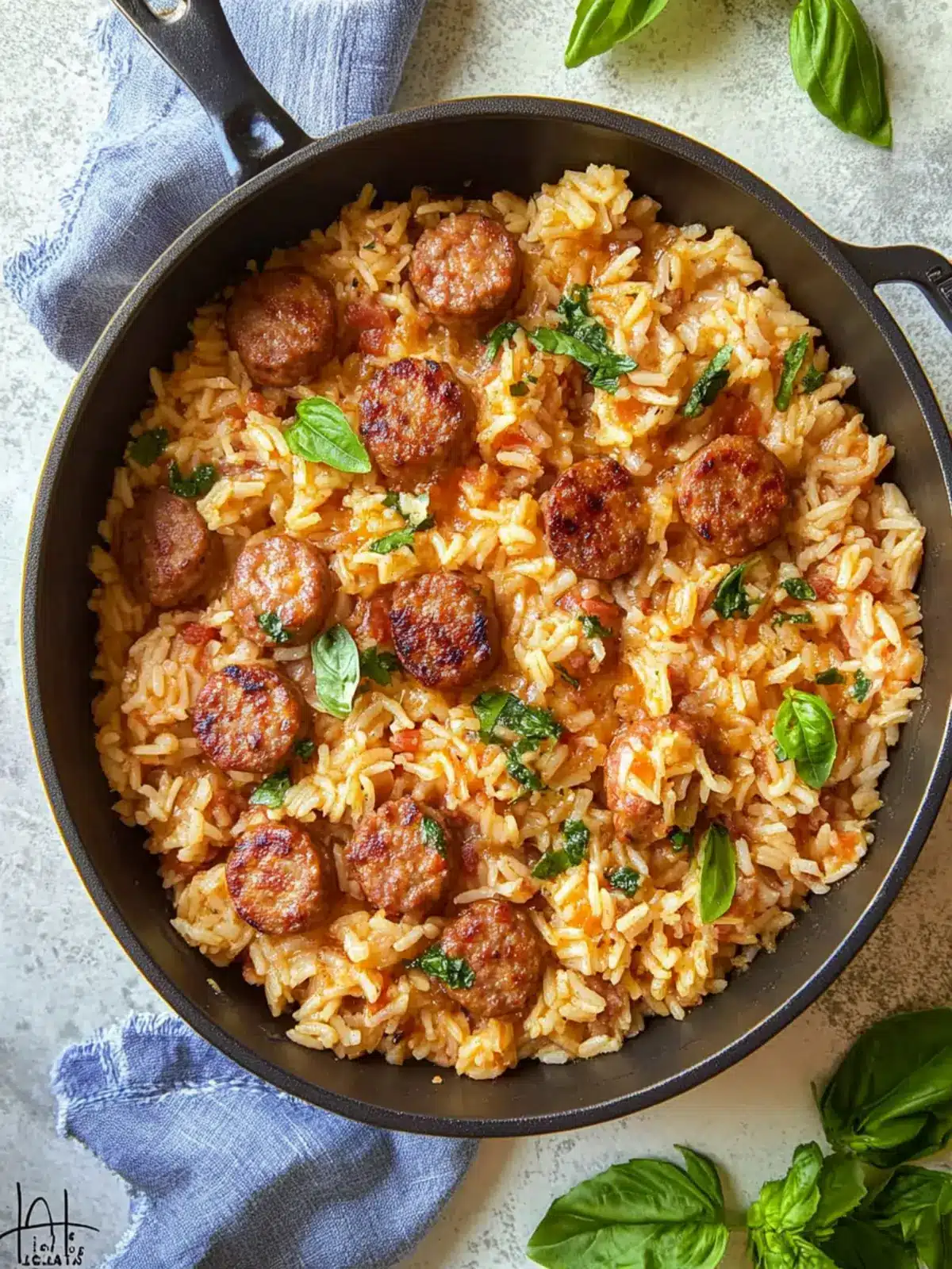 One Pot Italian Sausage and Rice