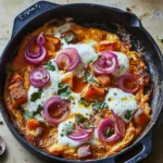 Sweet Potato Shakshuka With Sriracha Butter & Pickled Onions