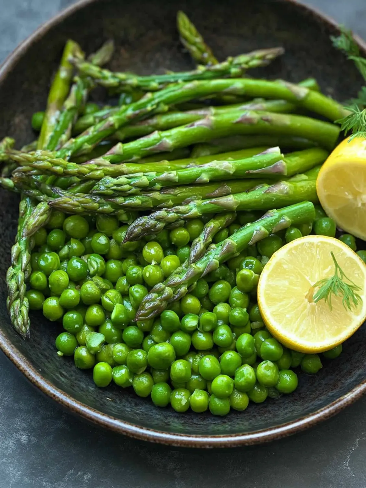 Sautéed Asparagus and Peas