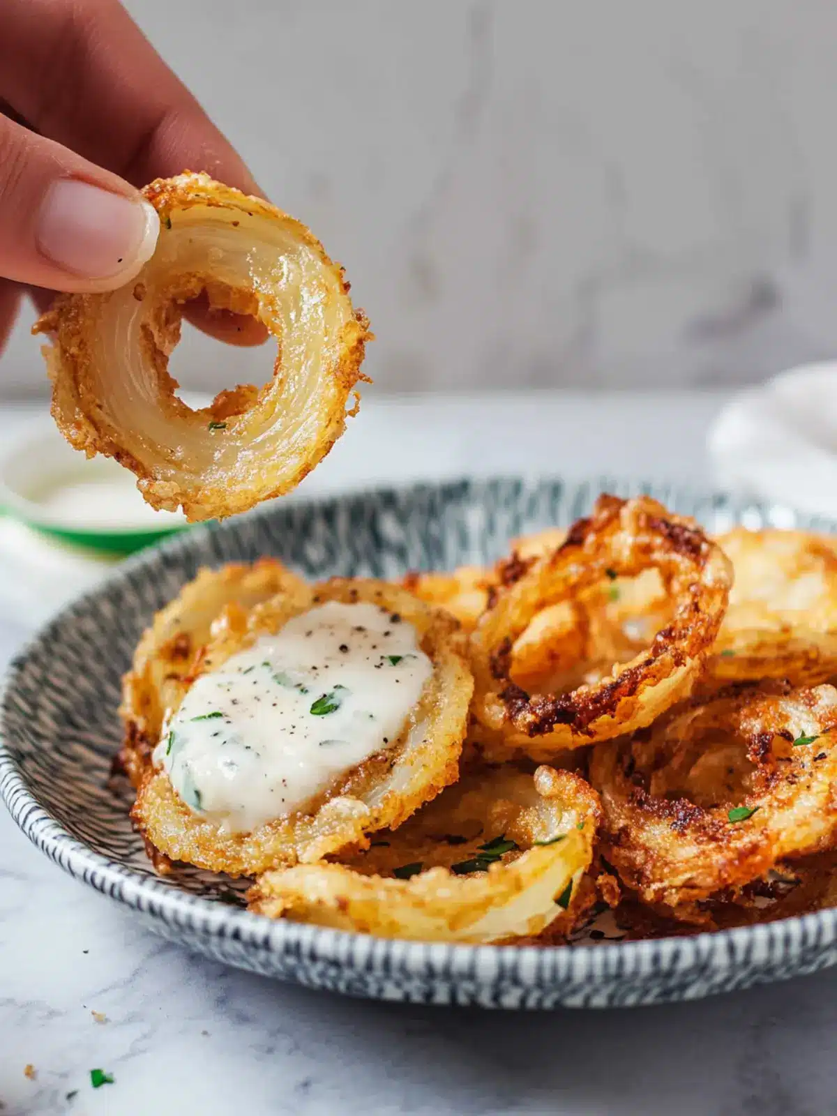 Crispy Baked Onion Rings Chips