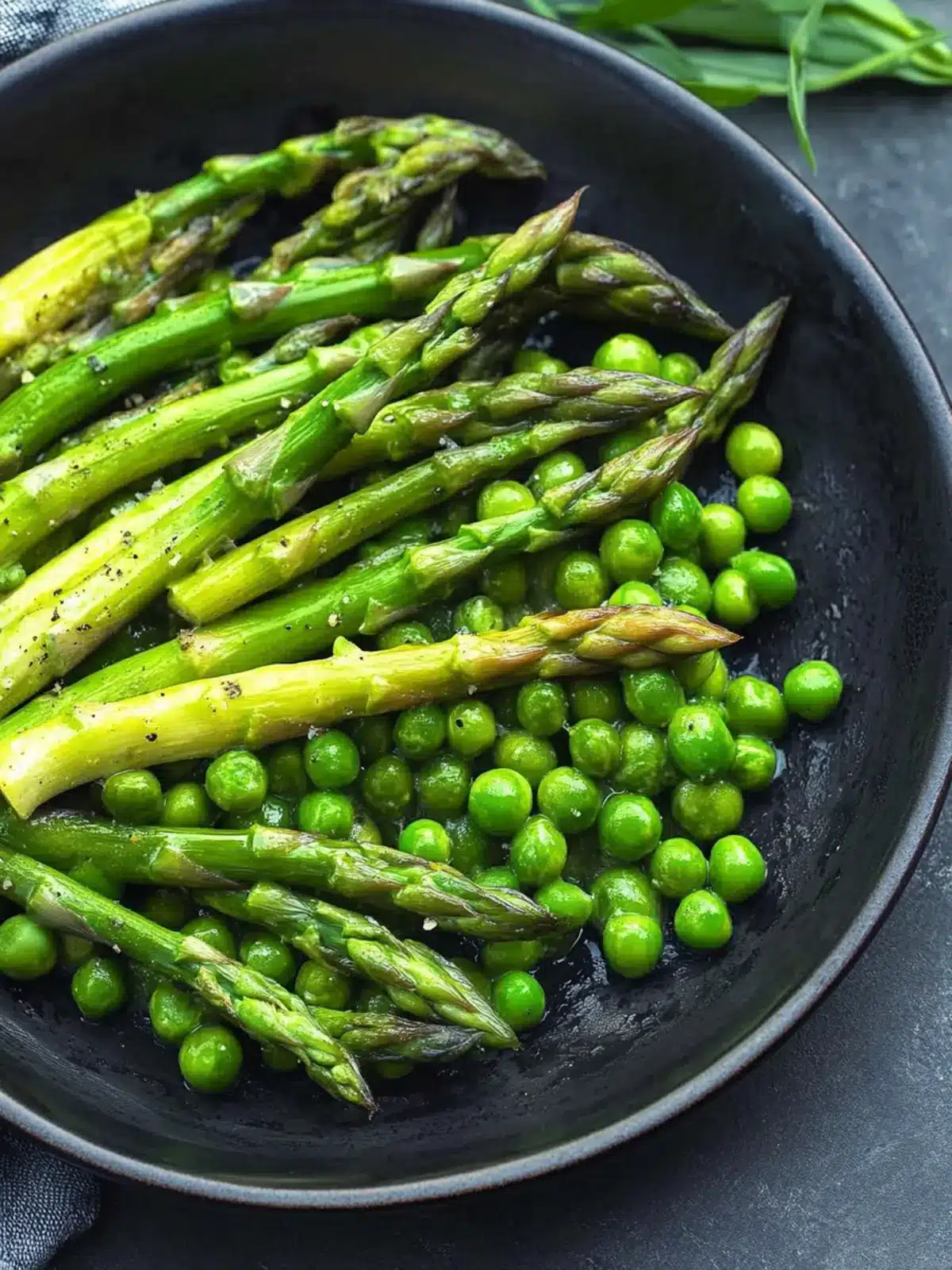 Sautéed Asparagus and Peas