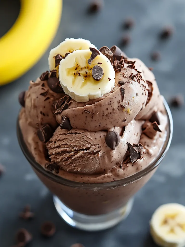 Chocolate Banana Greek Frozen Yogurt