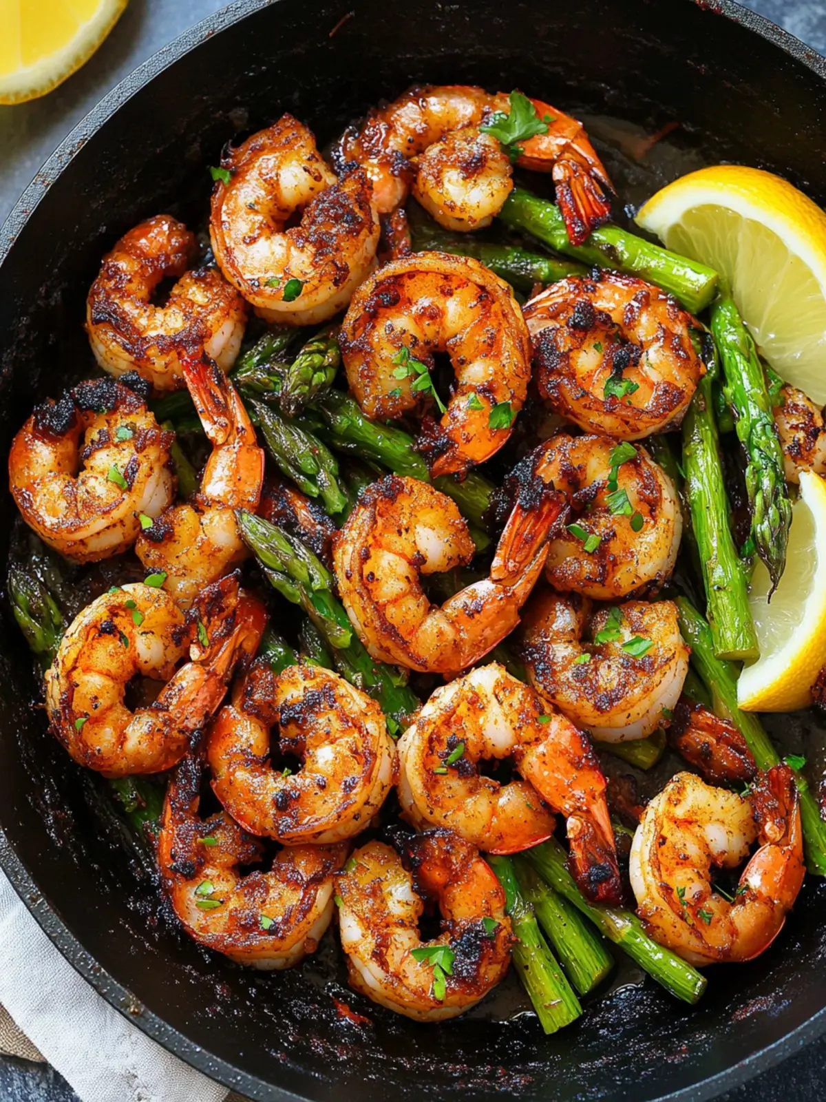 Blackened Shrimp and Asparagus Skillet (20 Minutes)