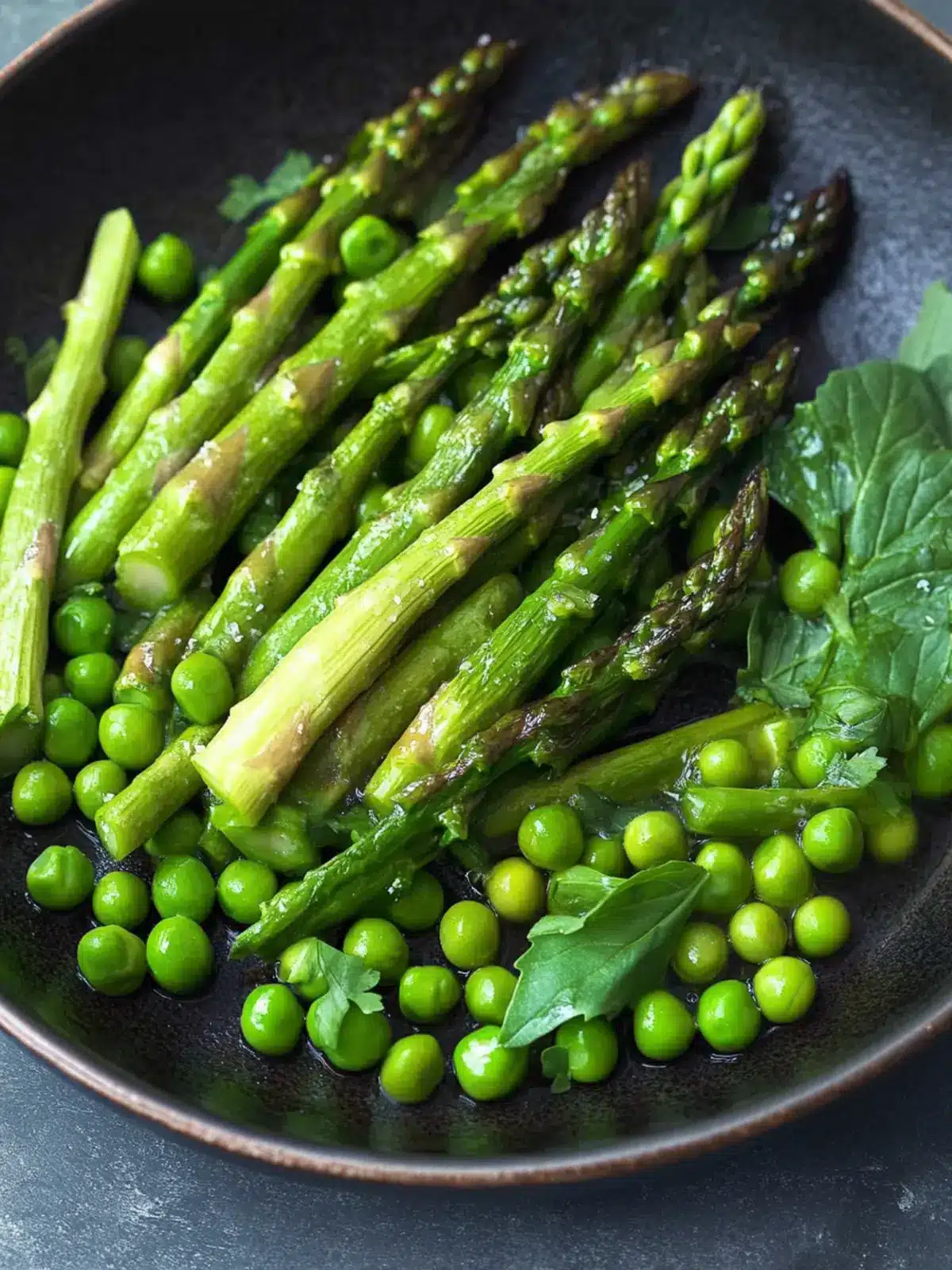 Sautéed Asparagus and Peas