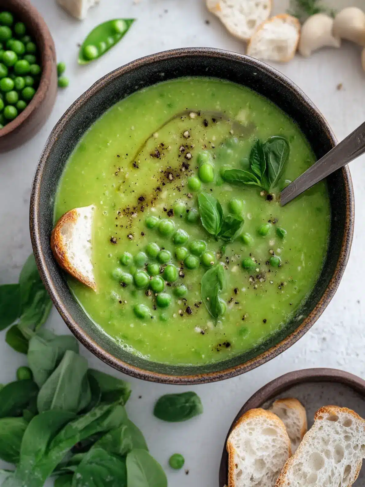 Creamy Fresh Pea Soup that Brightens Your Day 2 FRESH PEA SOUP