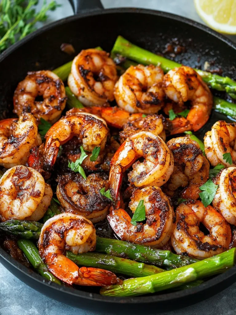 Blackened Shrimp and Asparagus Skillet (20 Minutes)