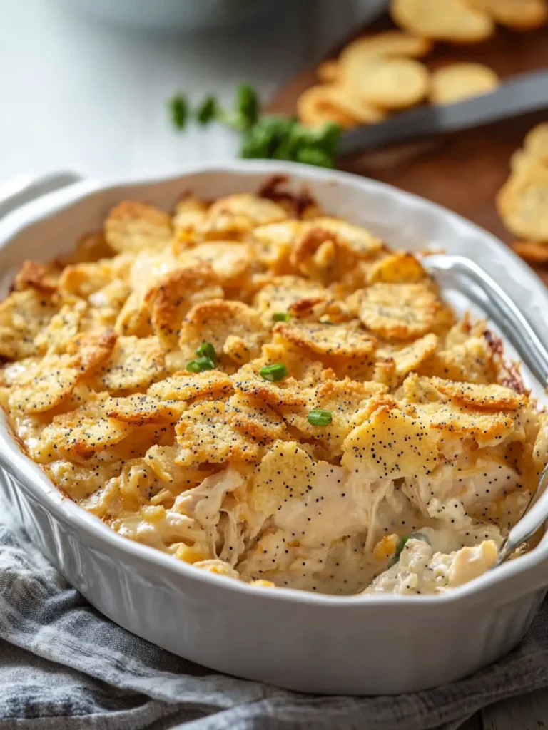 Poppy Seed Chicken Casserole With Ritz Crackers