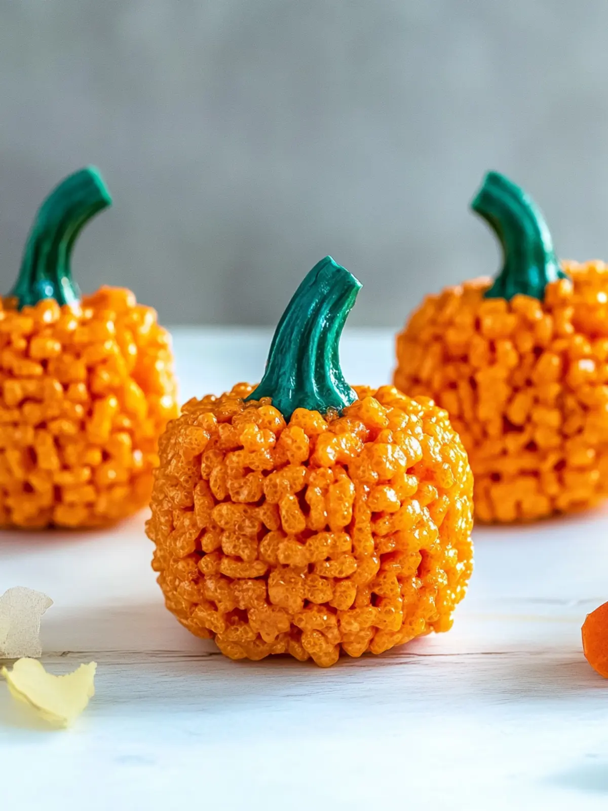 Rice Krispy Treat Pumpkins
