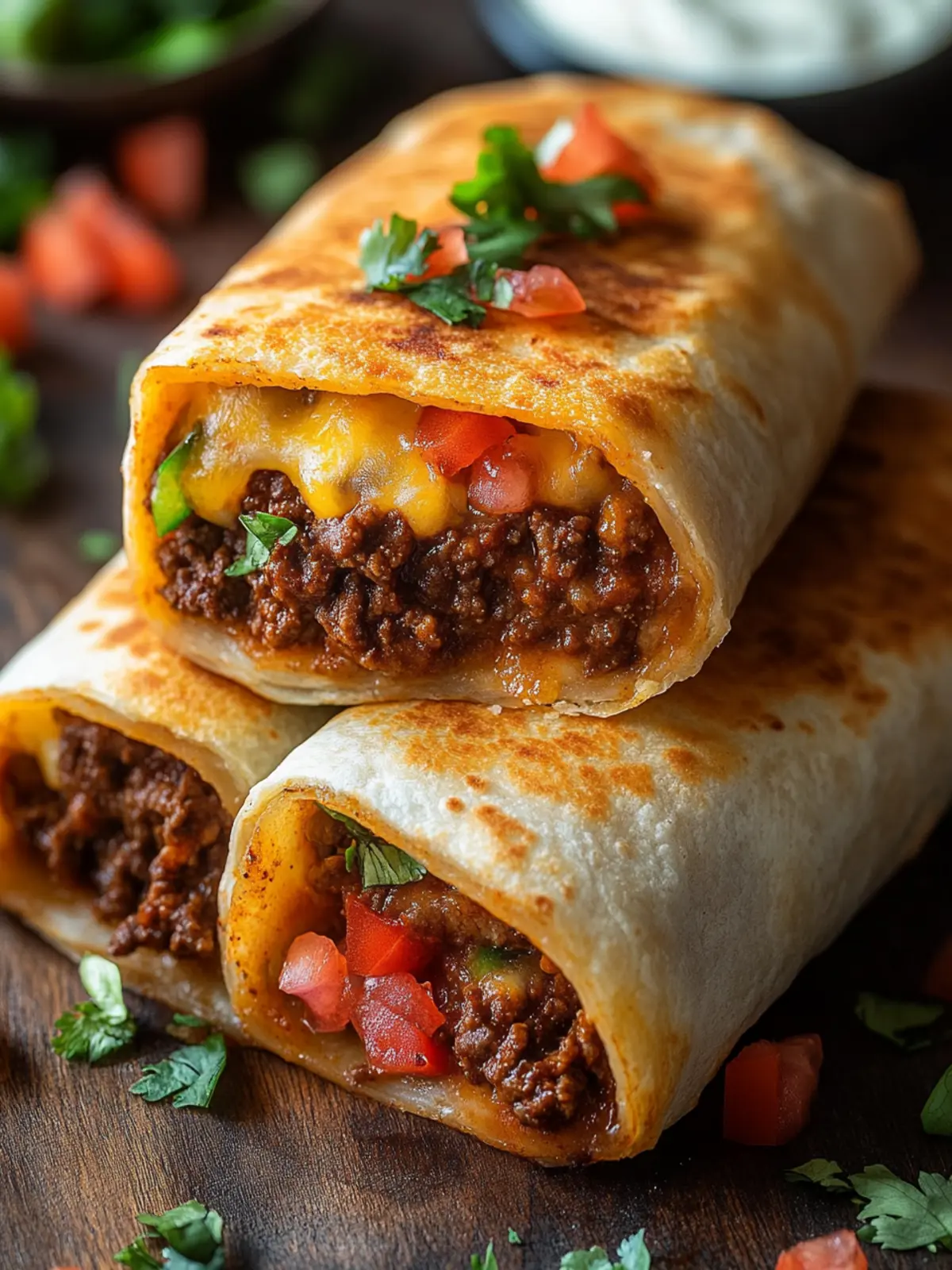 Beef and Cheese Chimichangas Recipe