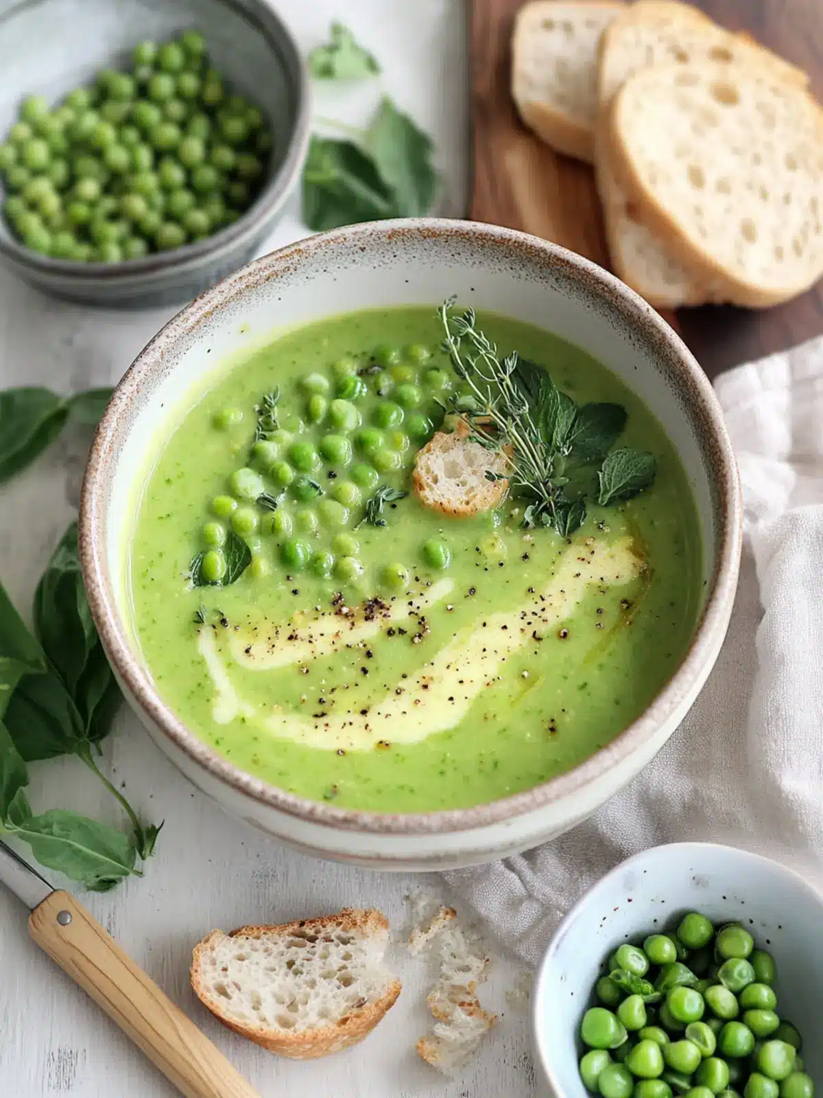 Creamy Fresh Pea Soup that Brightens Your Day 3 FRESH PEA SOUP