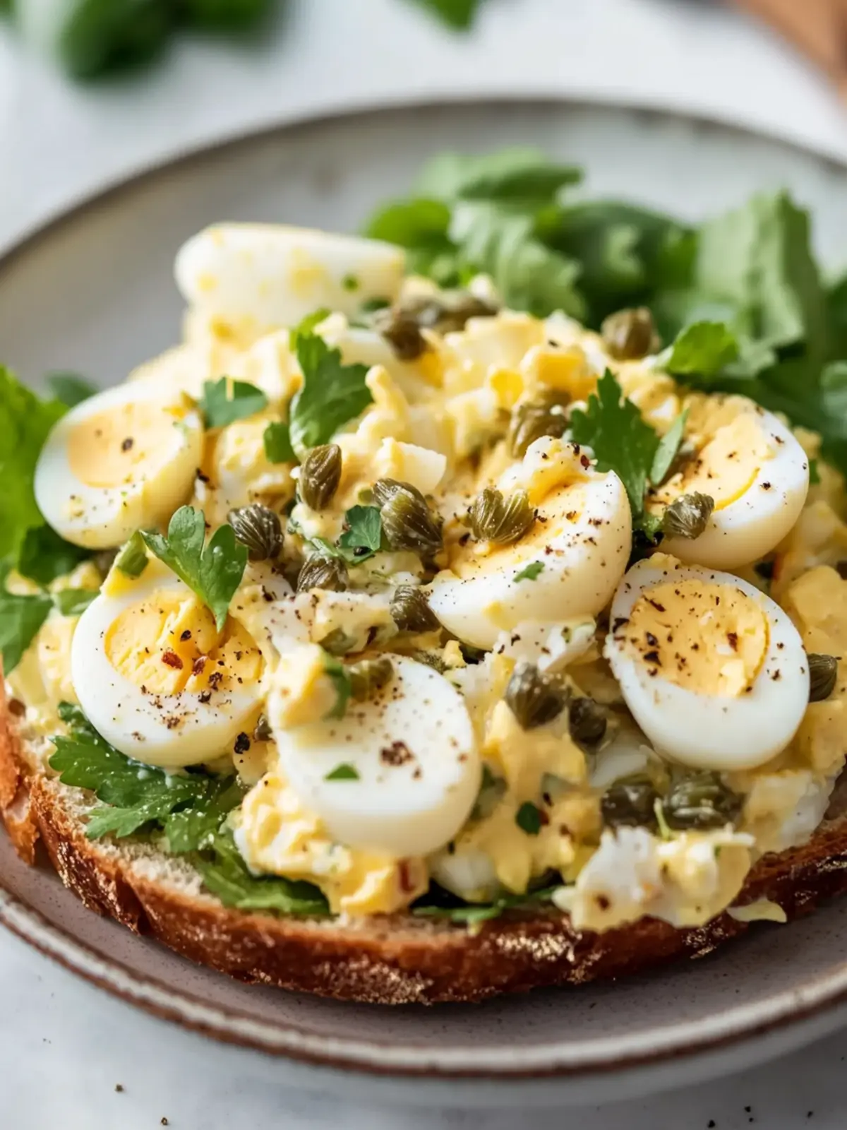 Lemon Caper Egg Salad Recipe