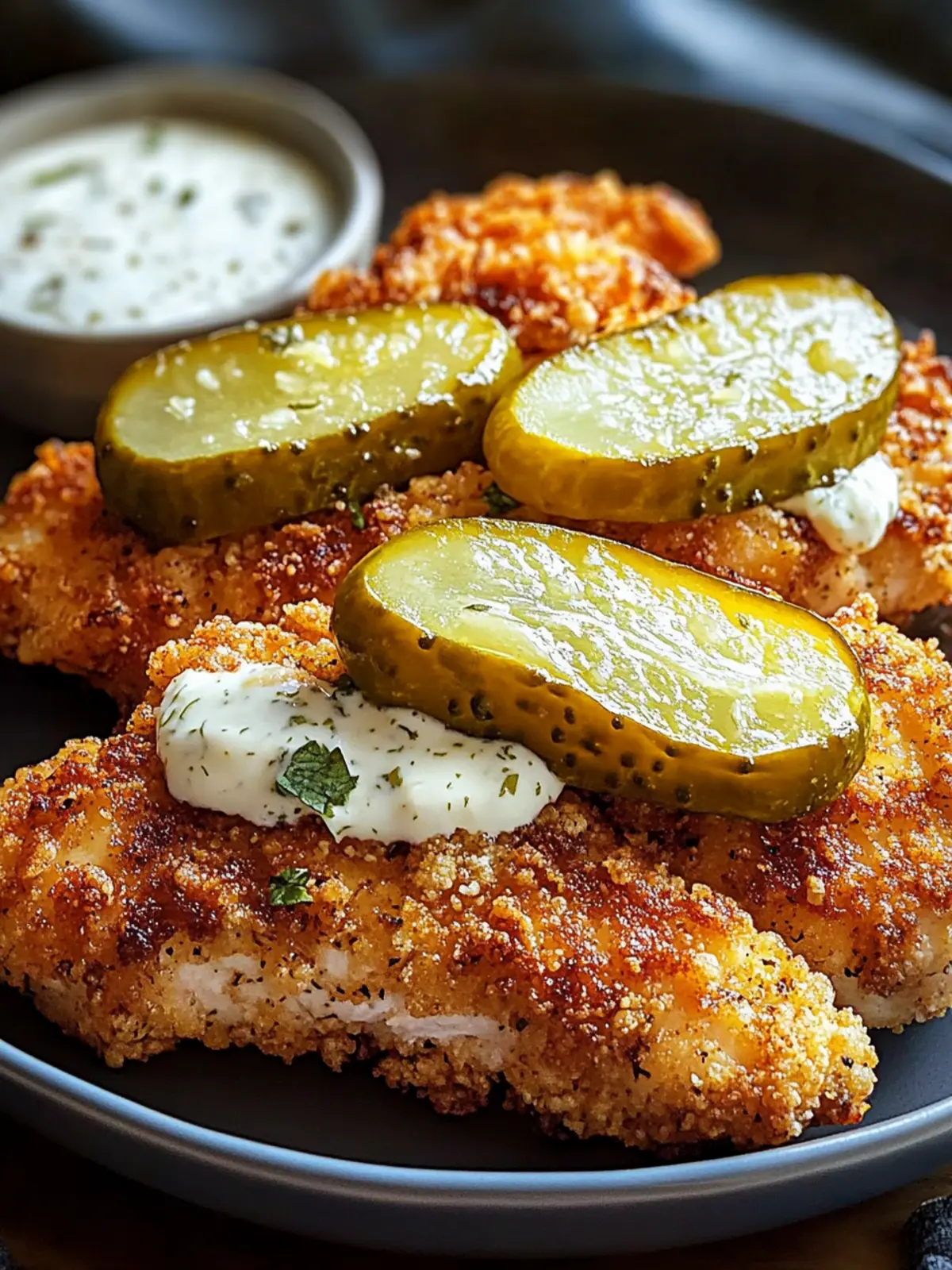 Crispy Dill Pickle Parmesan Chicken