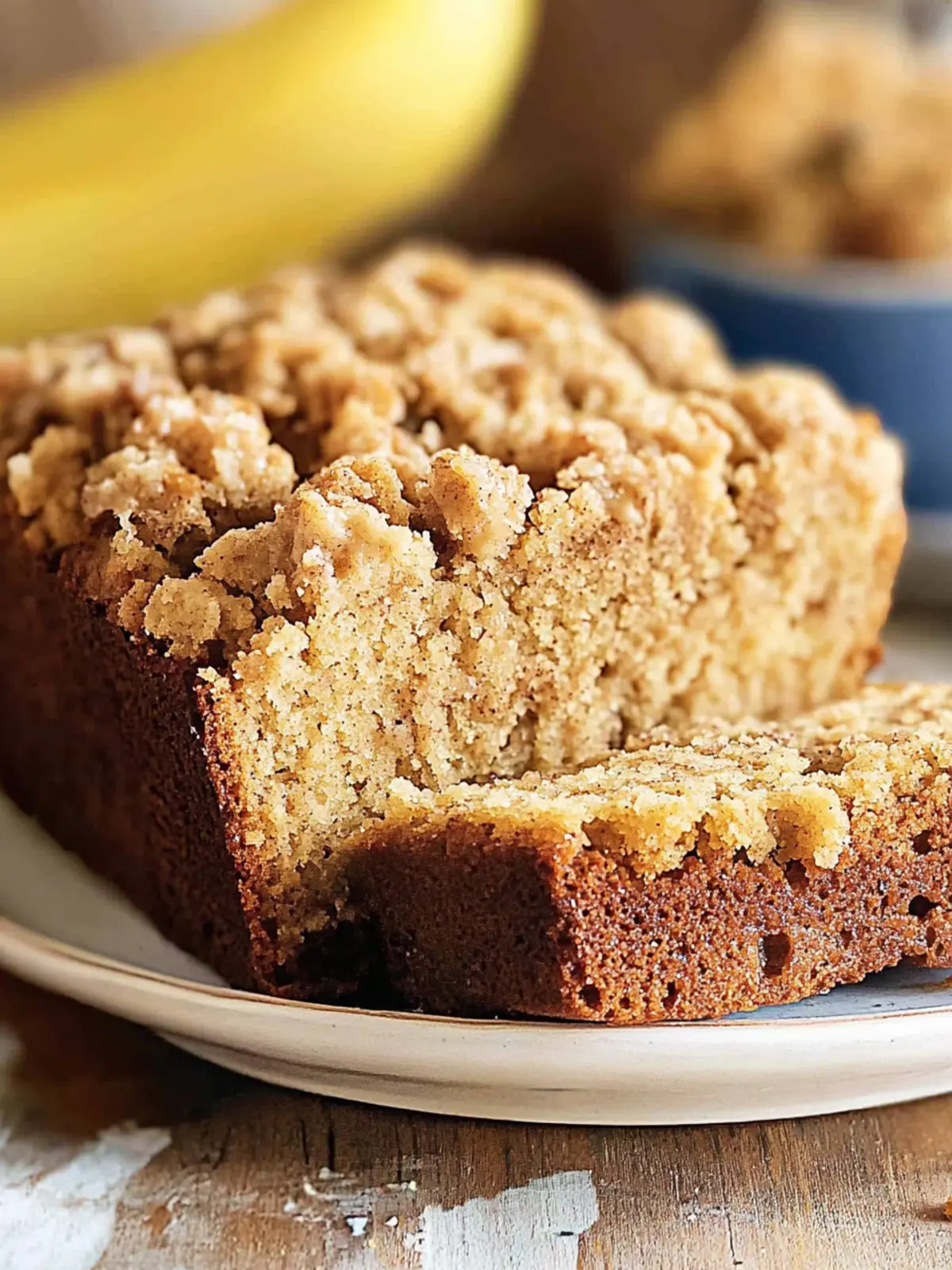 Banana Bread with Streusel Topping