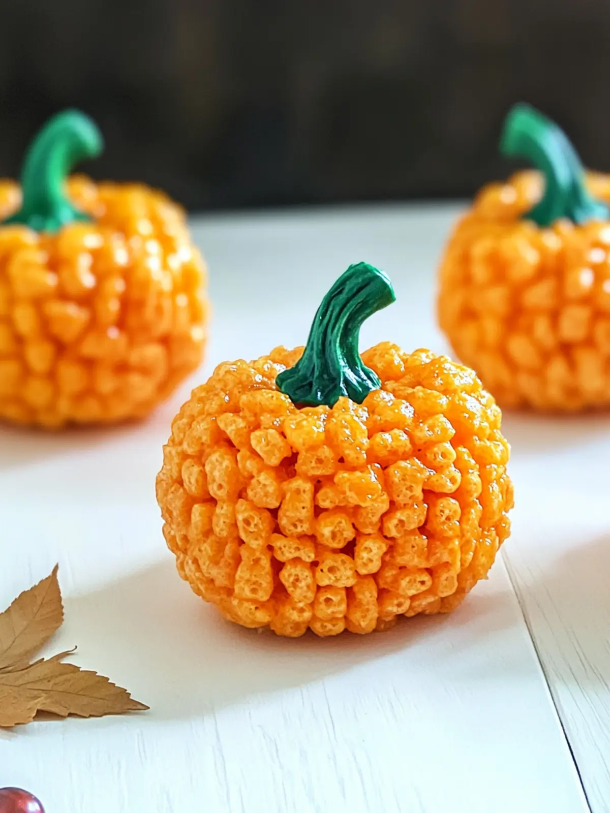 Rice Krispy Treat Pumpkins