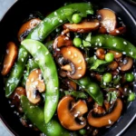 Snow peas mushroom stir fry