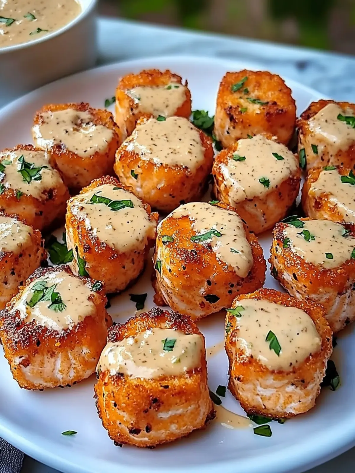 Crispy Bang Bang Salmon Bites