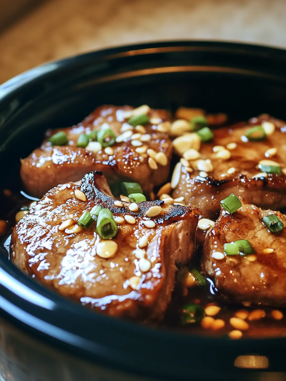 Crockpot Teriyaki Pork Chops