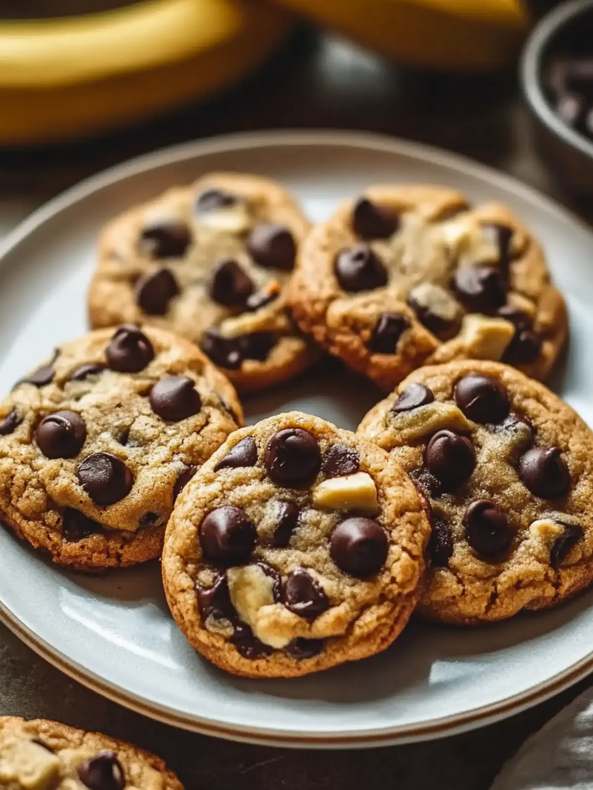 Chewy Banana Bread Chocolate Chip Cookies!