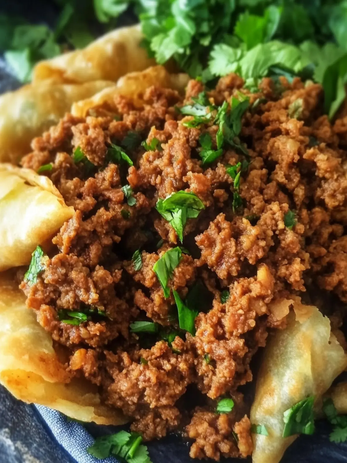 Keema/Minced Lamb Filling for Samosas, Spring Rolls, Parathas etc