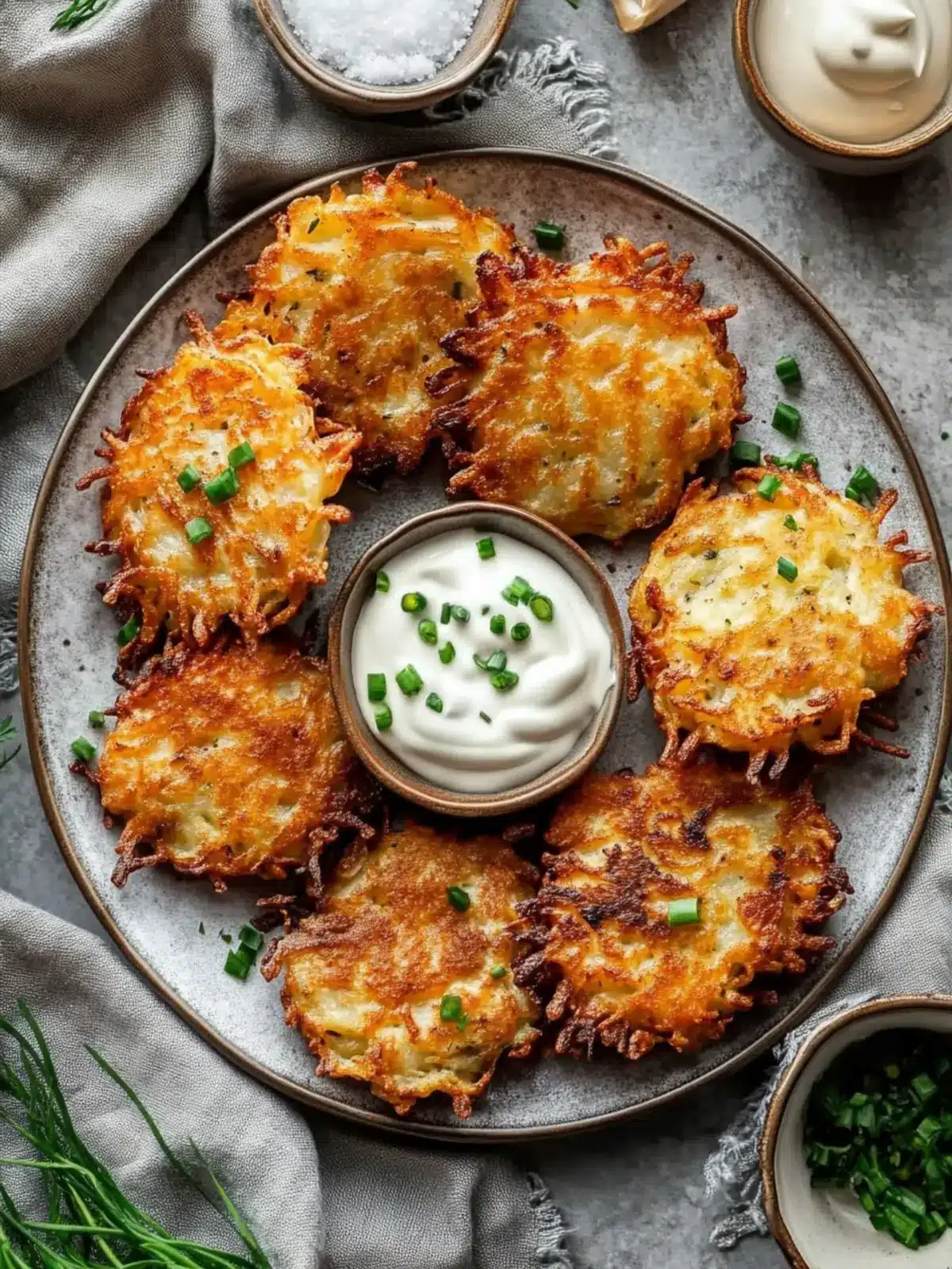 Light & Crispy Potato Latkes Perfect for Your Home Feast 4 Light & Crispy Potato Latkes!
