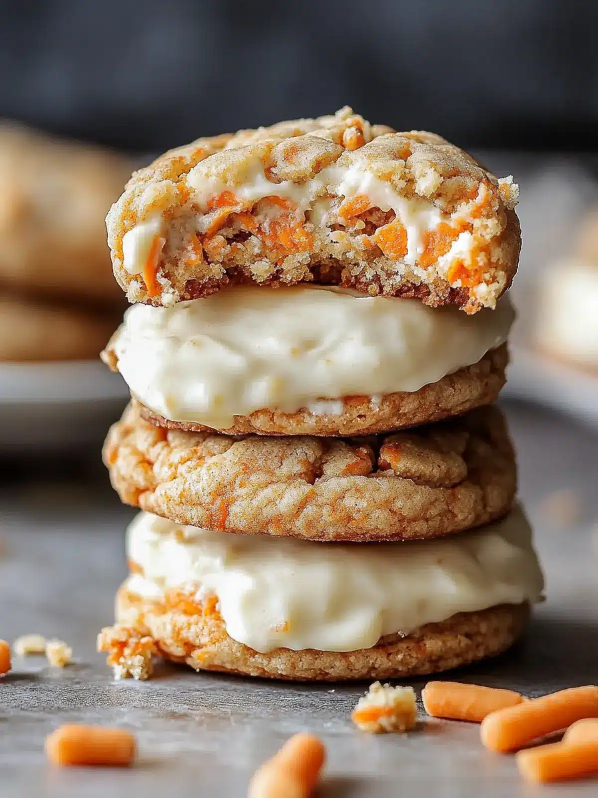 Carrot Cake Cheesecake Cookies