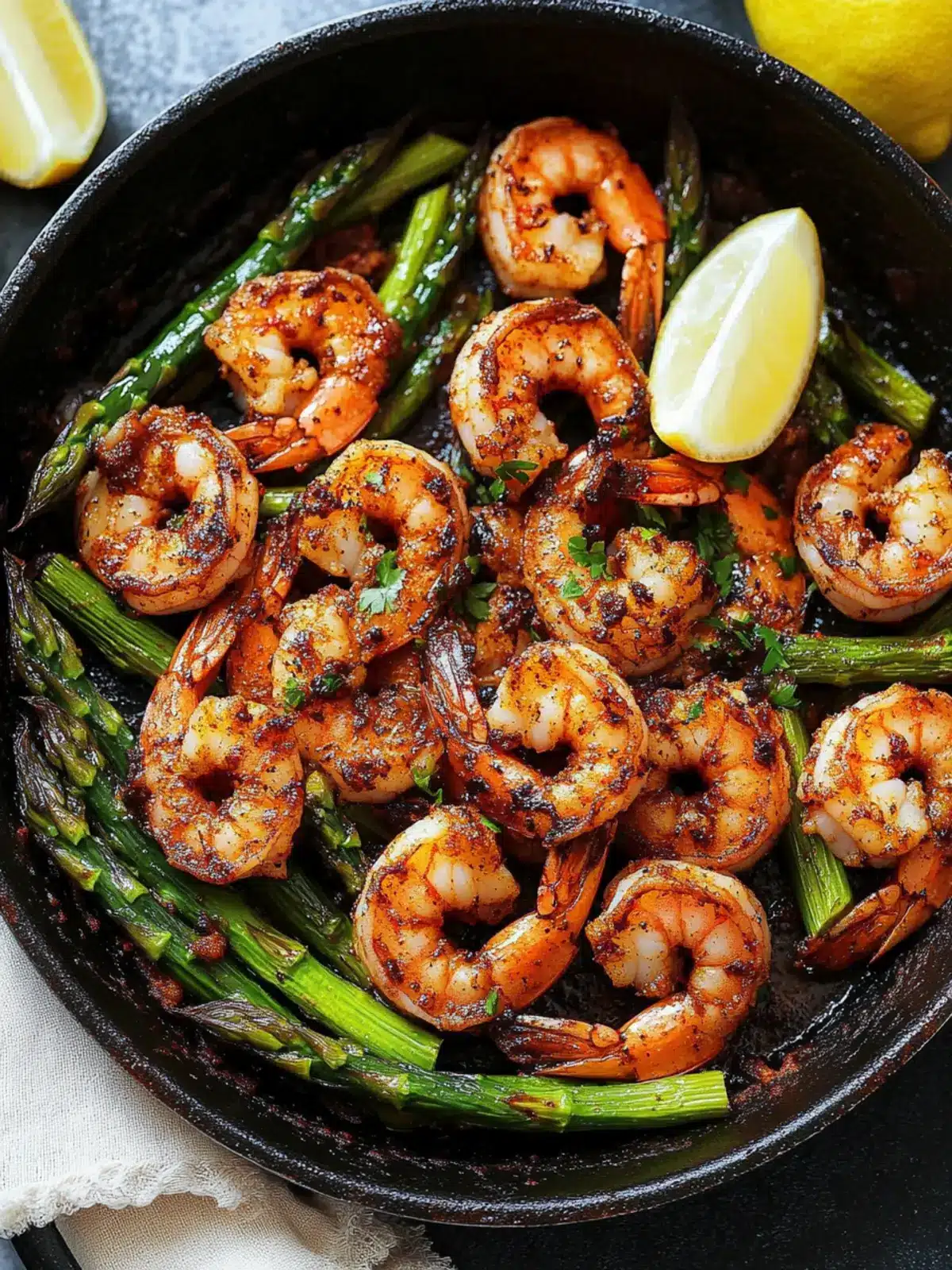 Blackened Shrimp and Asparagus Skillet (20 Minutes)