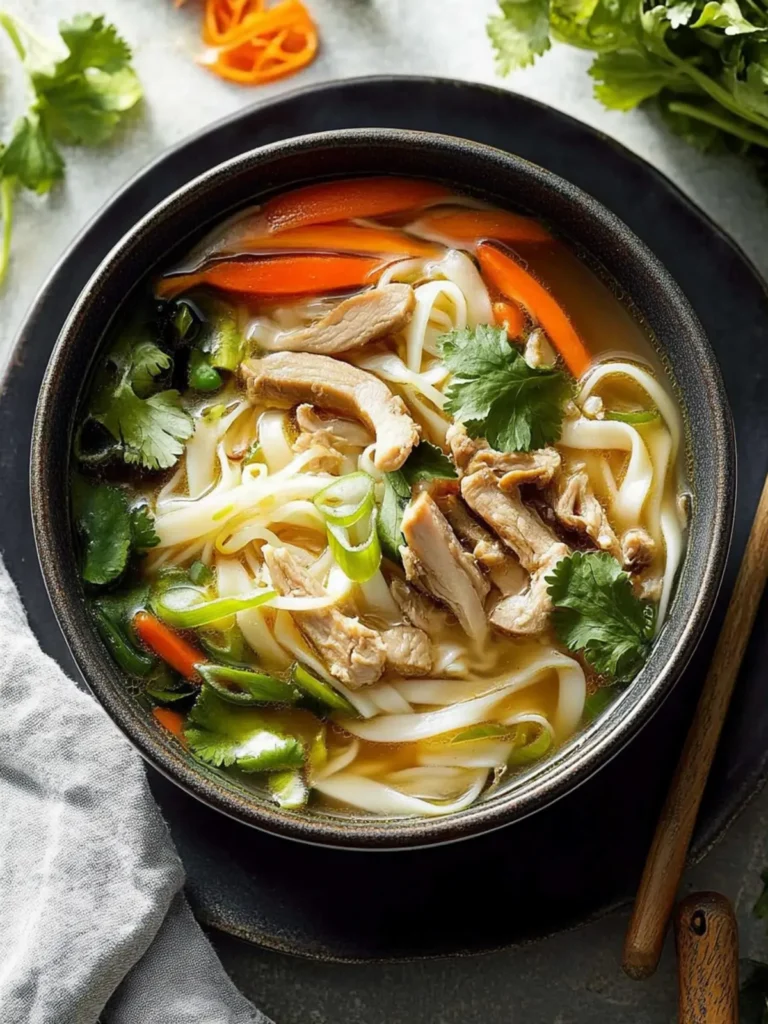 Asian Long Noodle Soup