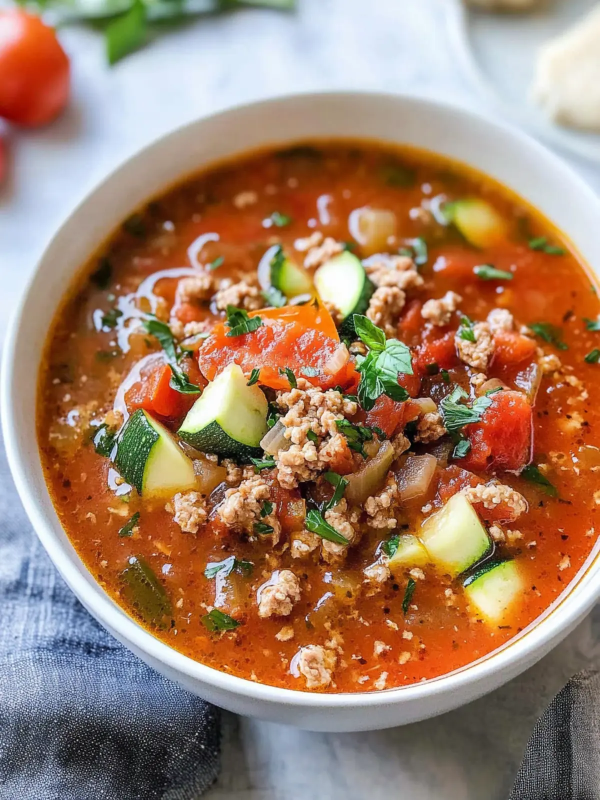 Wholesome Healthy Zucchini Tomato Italian Sausage Soup Delight 2 Healthy Zucchini Tomato Italian Sausage Soup