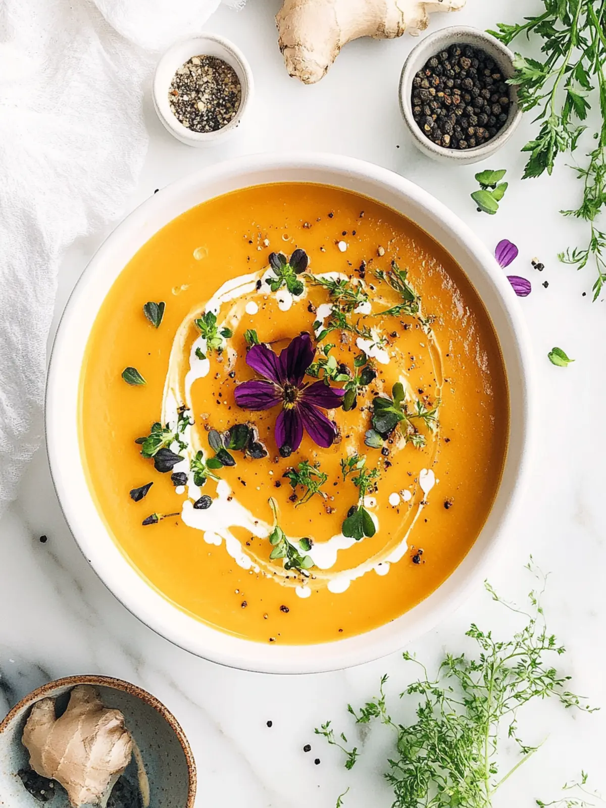 Mother's Day Vegan Carrot Ginger Soup