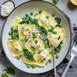 Mother's Day Creamy Lemon Ravioli with Spinach & Peas