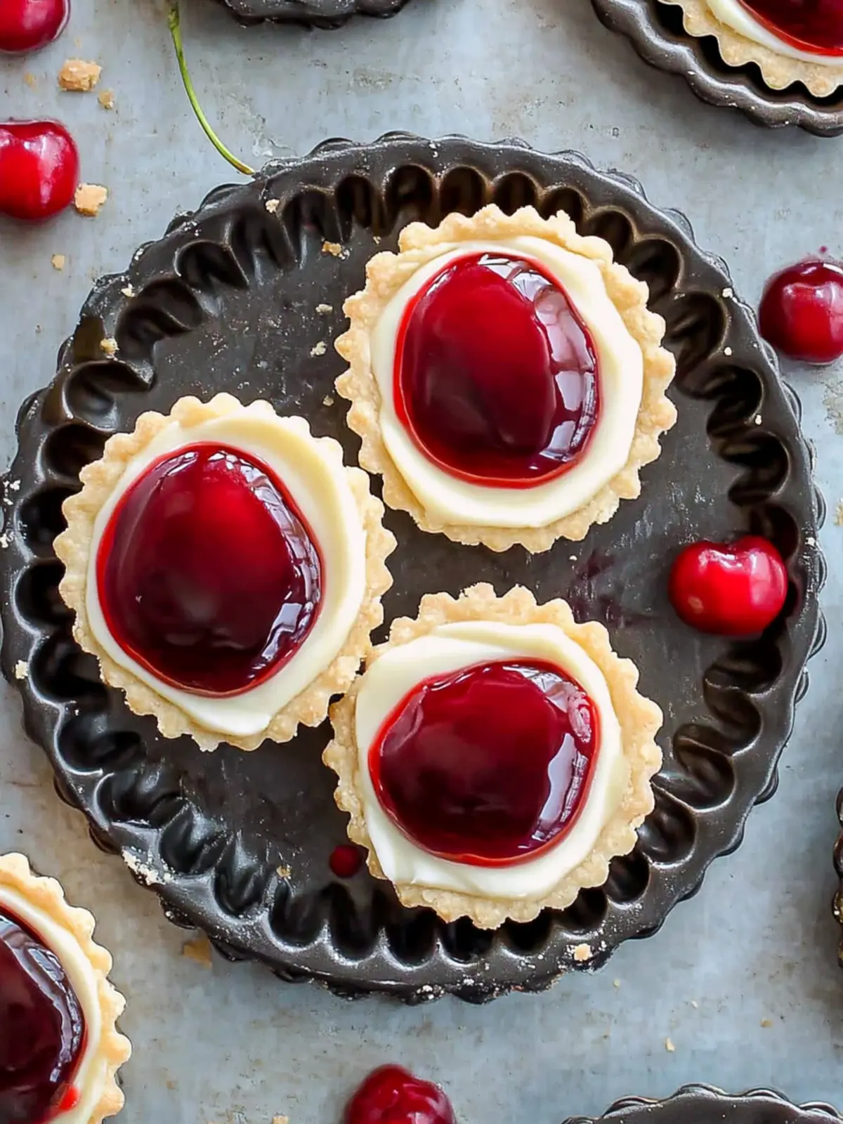 Cherry Cream Cheese Tarts