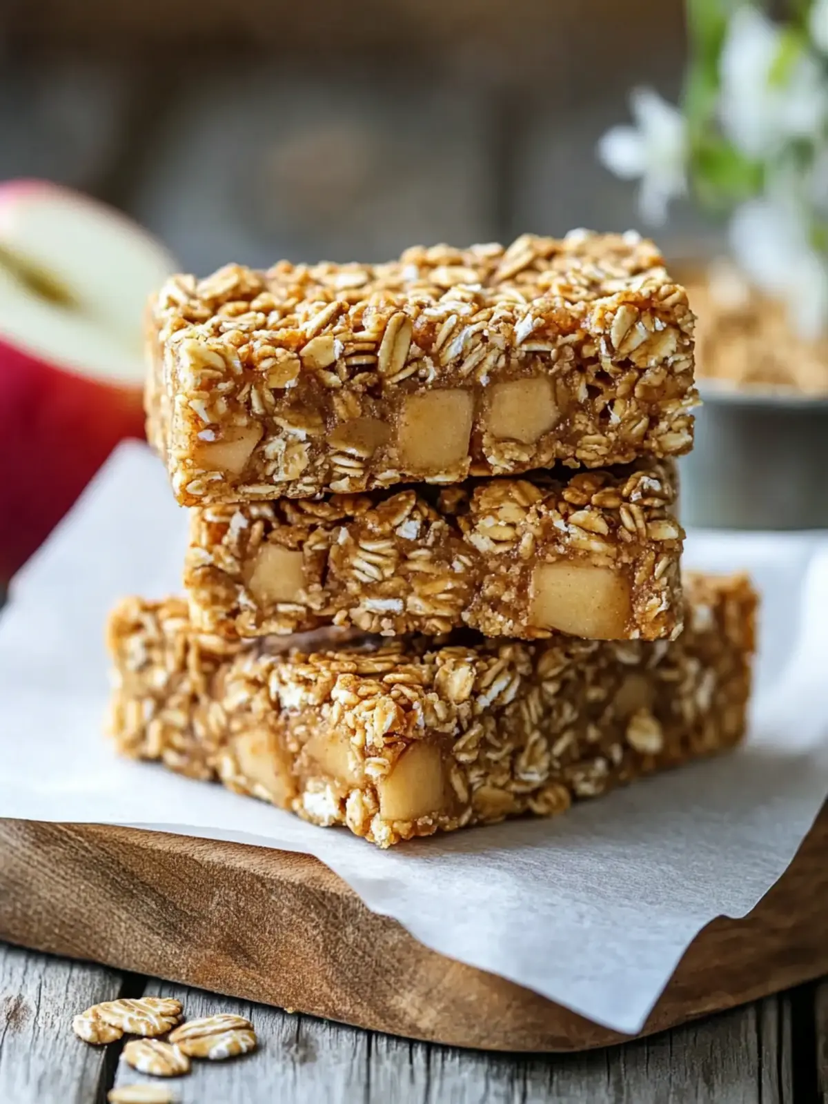Mother's Day No-Bake Apple Peanut Butter Granola Bars