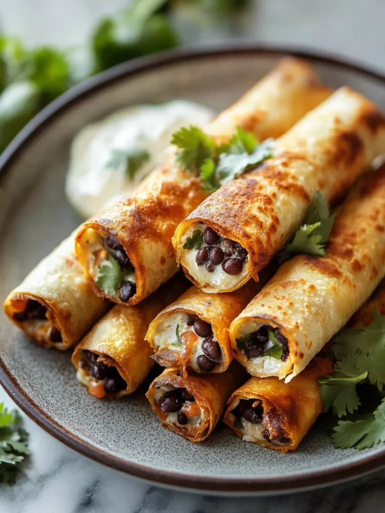 Black Bean Flautas (Taquitos)