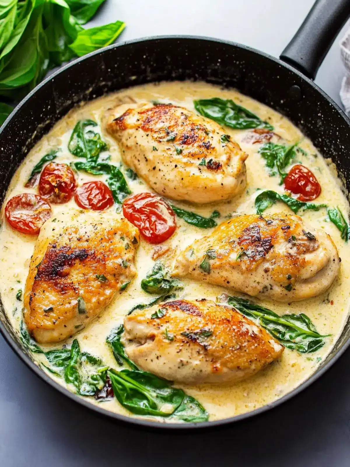 One-Pan Creamy Tuscan Chicken with Spinach and Zesty Flavors 3 One-Pan Creamy Tuscan Chicken