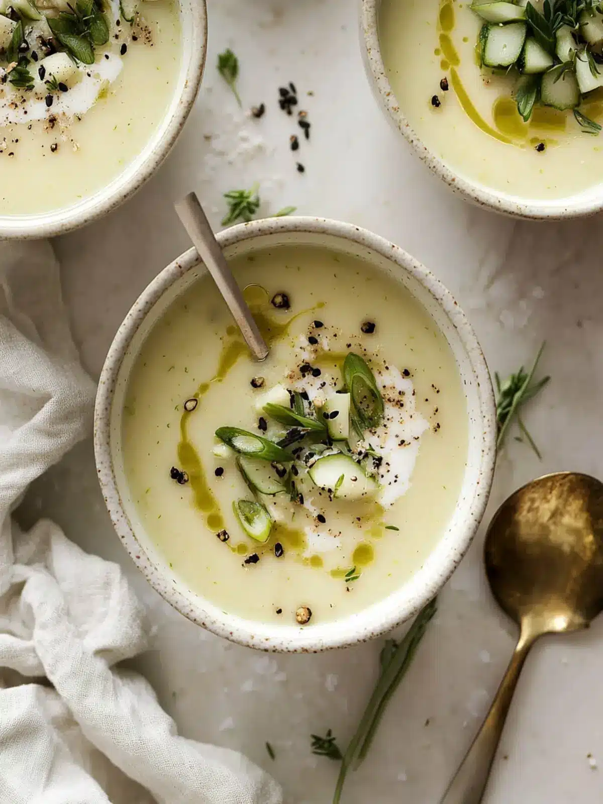 Mother's Day Creamy Leek Soup Without Potatoes