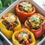Memorial Day Whole30 Taco Stuffed Peppers (Paleo)