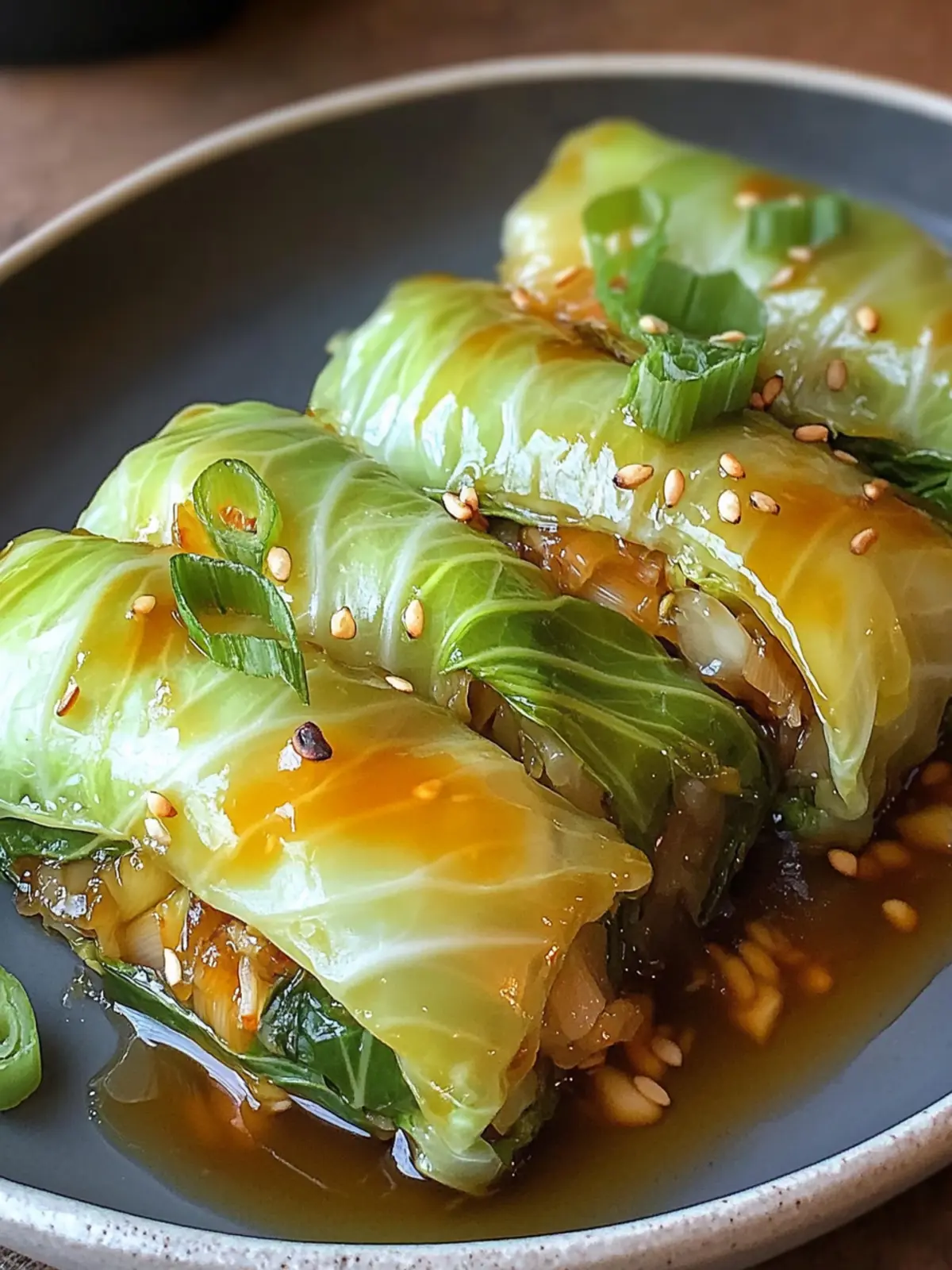 Garlic Soy Napa Cabbage Rolls