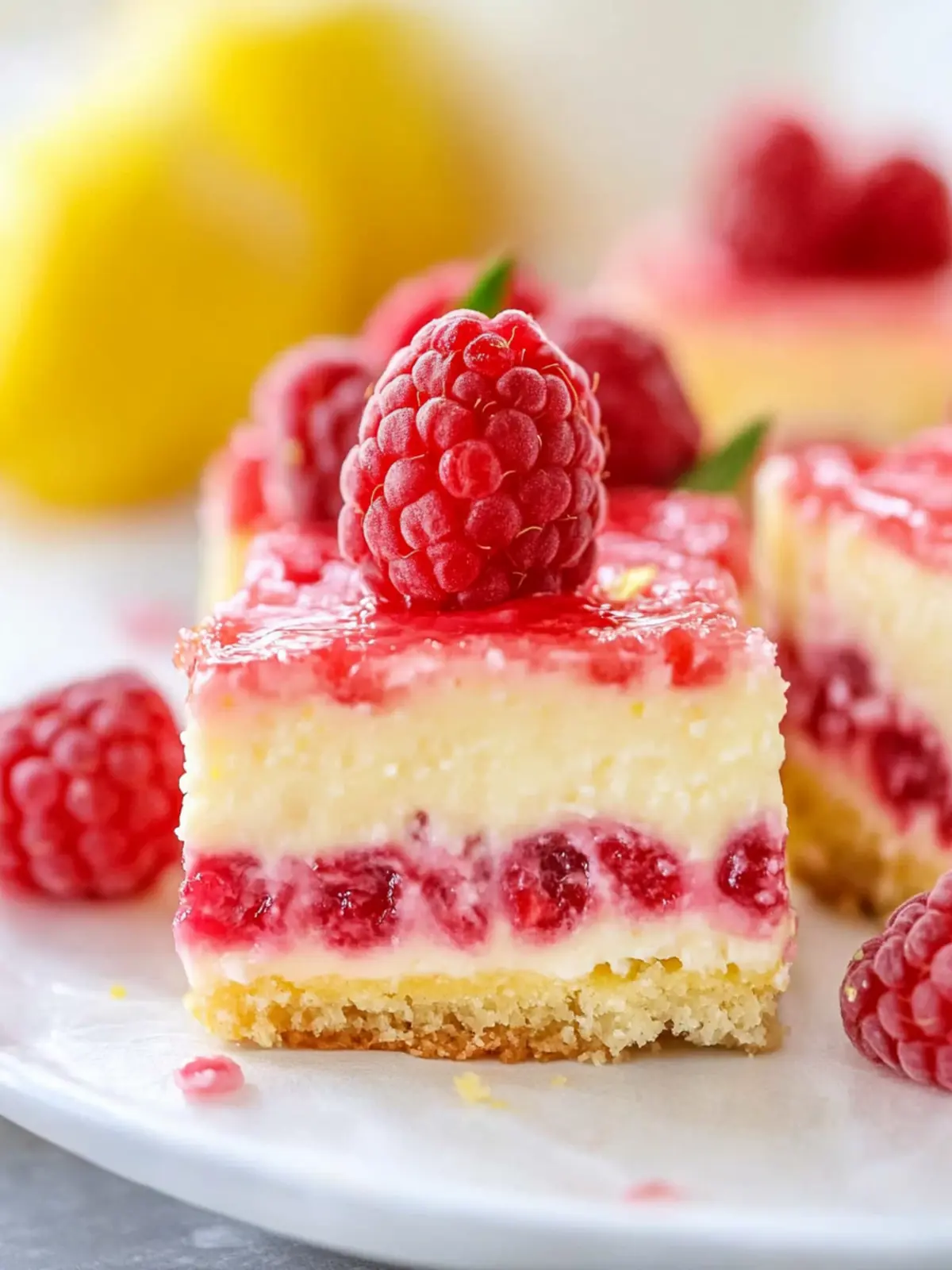 Mother's Day Raspberry Lemon Cheesecake Bars