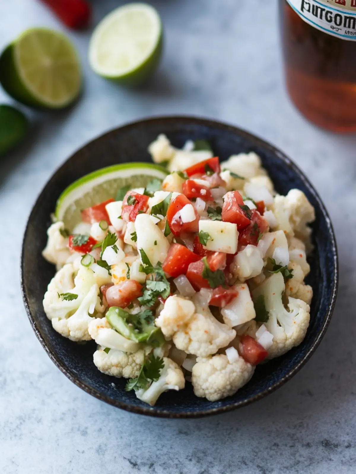 Cinco de Mayo Mexican Cauliflower Ceviche