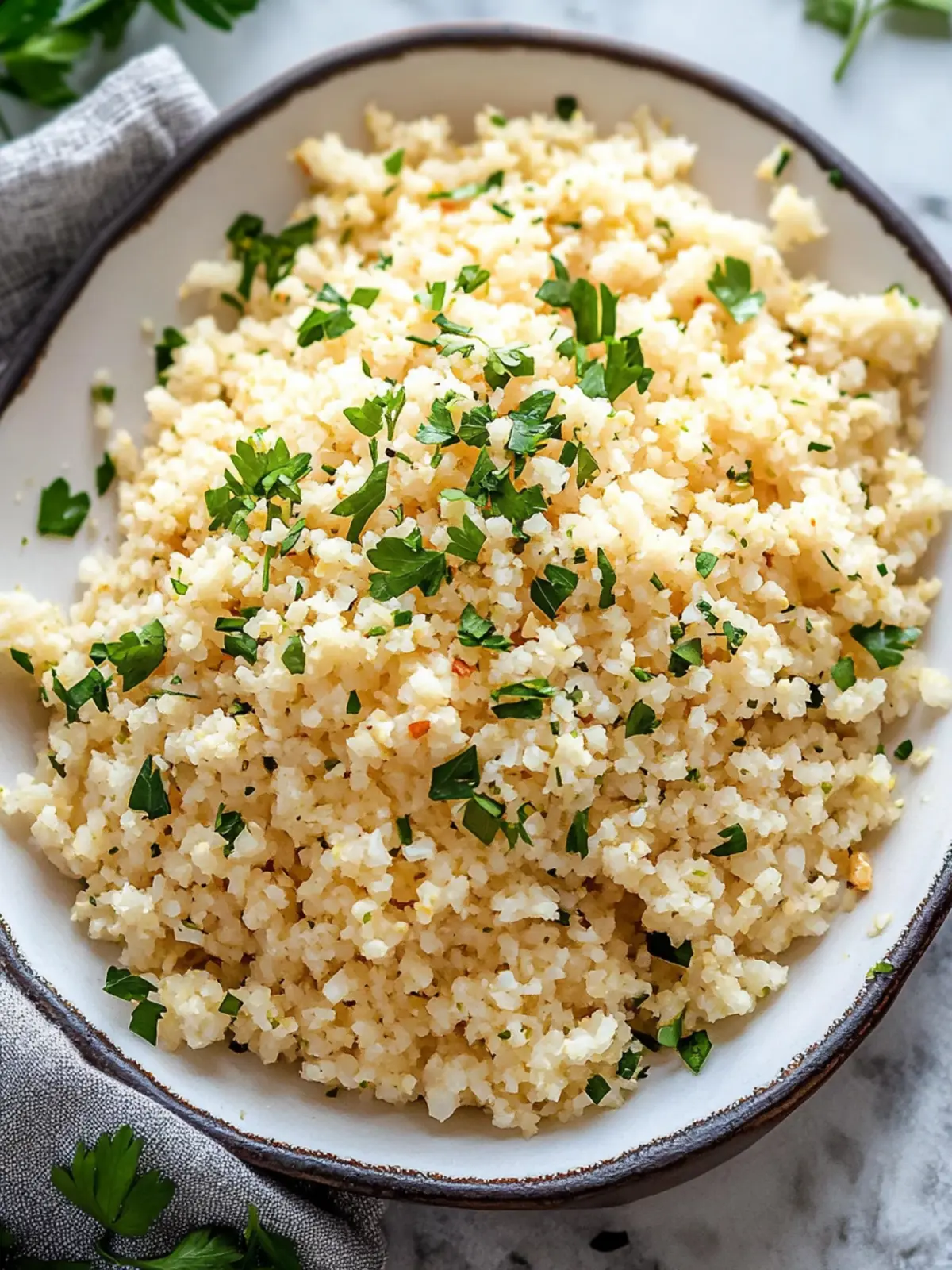 Garlic Herb Cauliflower Rice